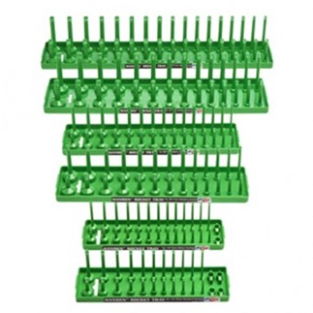 PINPOINT Socket Tray, 6 Piece - Green PI2571680